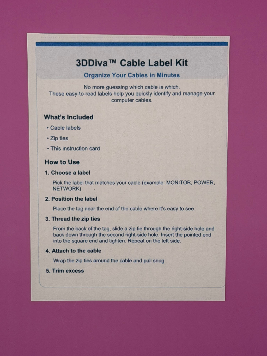 Cabel Label Kit